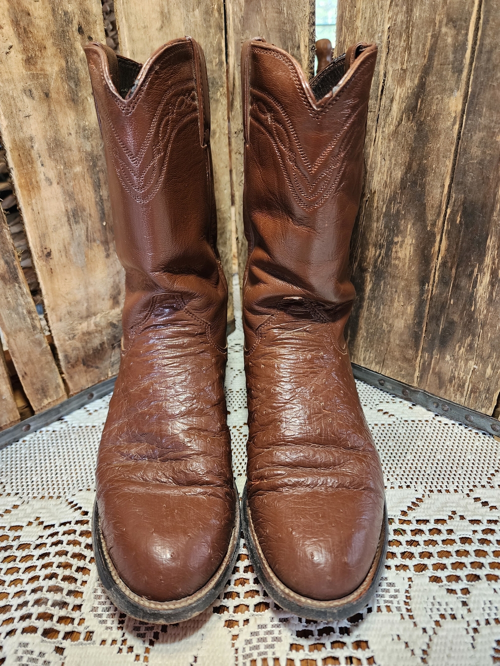 Justin Boots Women's Chestnut Brown Western Pull-On Boots